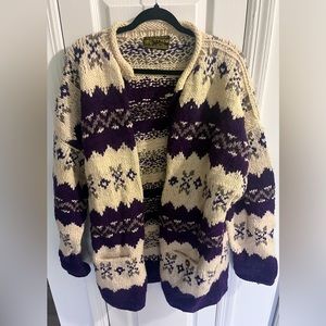 Vintage, Heavy Wool Cardigan Sweater oversized